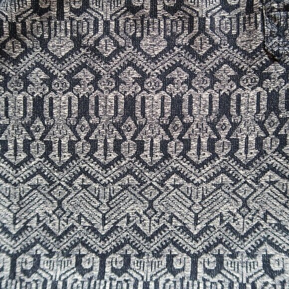 Maison Scotch Black & Cream Print Scoop Neck 3/4 Sleeve Drawstring Mini Dress 8 - Picture 11 of 13